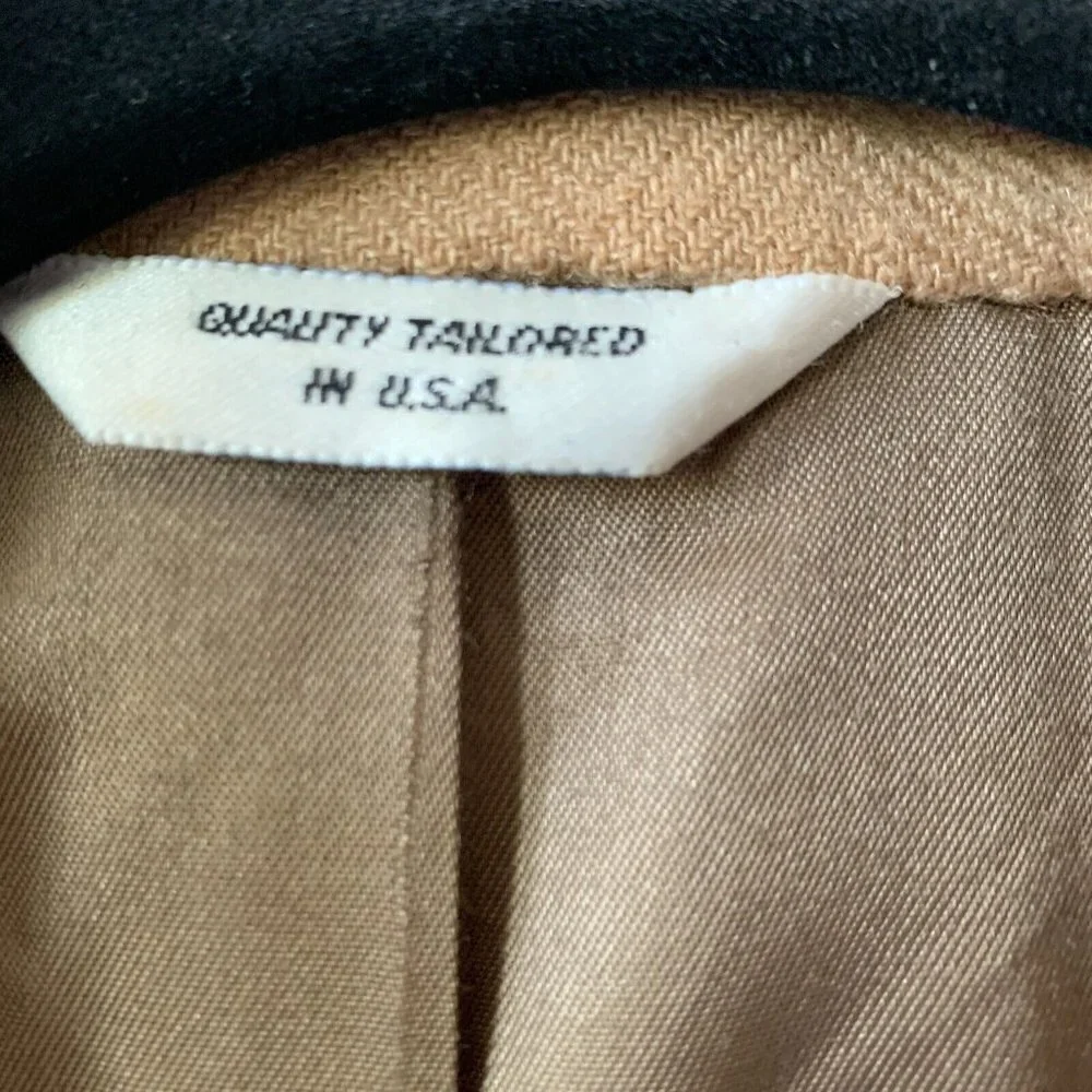 Turnbury Sport Coat Mens‎ Size 42R 100% Camel Hair Khaki Beige Blazer Jacket